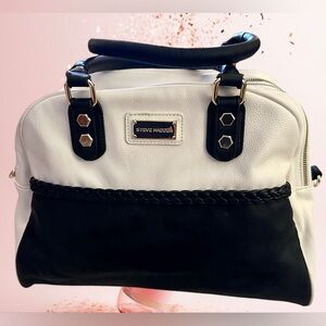 Steve Madden Black & White Satchel Bag